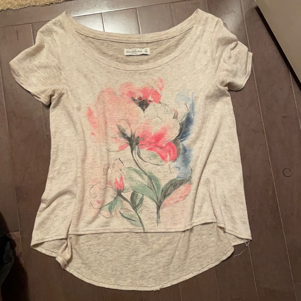 Abercrombie and Fitch watercolor flower top